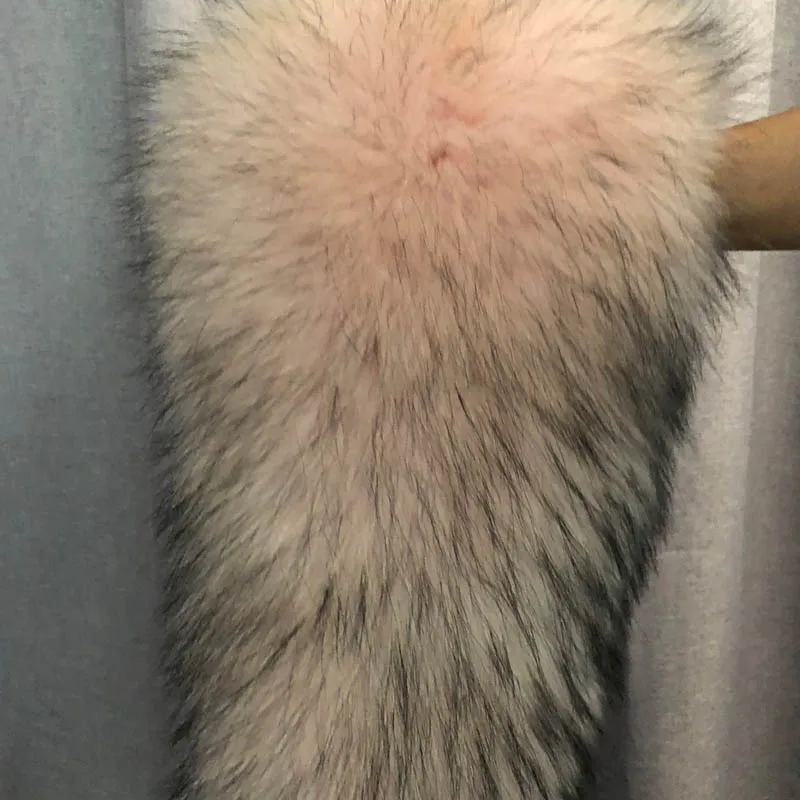 Real Raccoon Big Fur Collar 100% High Quality Plush Natural Top Trim Scarf Clothes Bag Shoes DIY Accessories Kids Adults