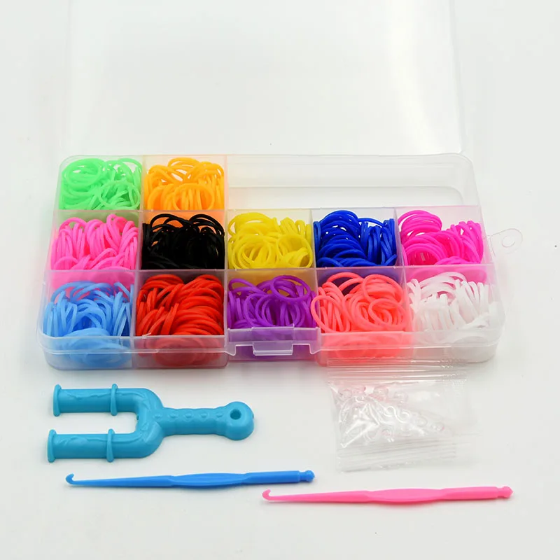 Colorful Rubber Loom Bands Elastic DIY Set Box Girls Gift Weaving Bracelet  Tool Kit Kids Arts Crafts Toys Children 7 8 10 Years - AliExpress