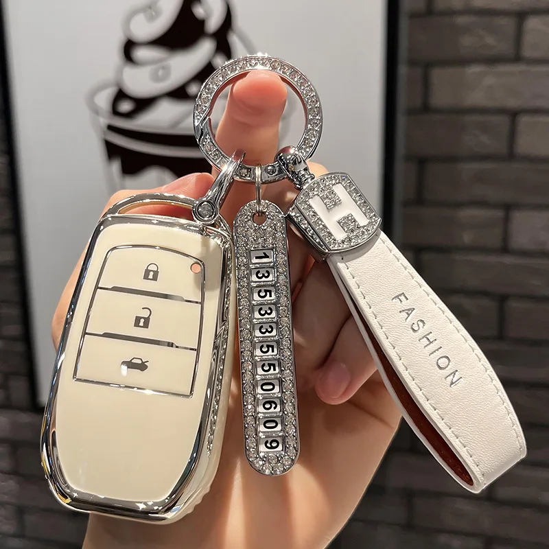 

TPU Car Key Case Cover For Toyota C-hr Land Cruiser 200 Avensis Auris Corolla 2017 2018 2019 2 3 Buttons Car-Styling Accessories
