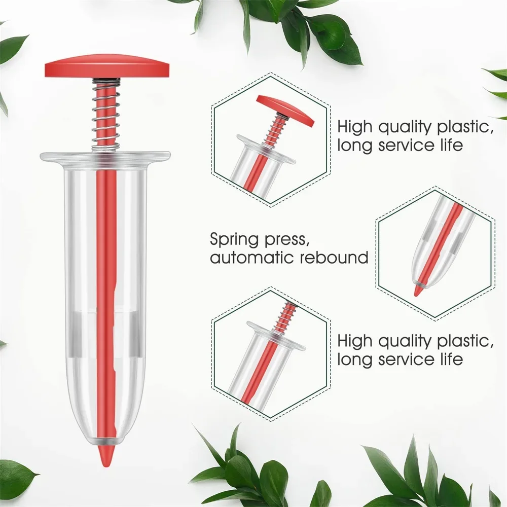 

Mini Sowing Seed Dispenser Manual Sower Seed Spreader Handheld Seed Planter Tool 5 Different Settings Hand Seeder with 2 Transpl
