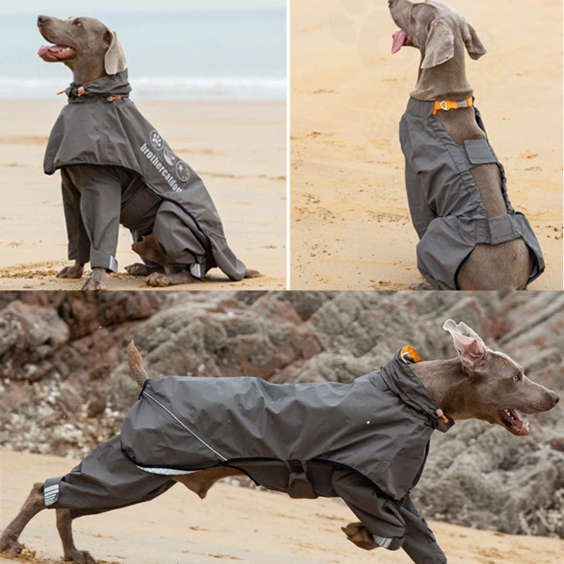 WaterproofDogRaincoatJumpsuitForMediumLargeDogsRainCoat