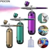 Airbrush with Compressor Airbrush Spray Gun for Painting Modeling Crafts Nail Art Wireless Portable Air Brush Painting Spray Gun 1