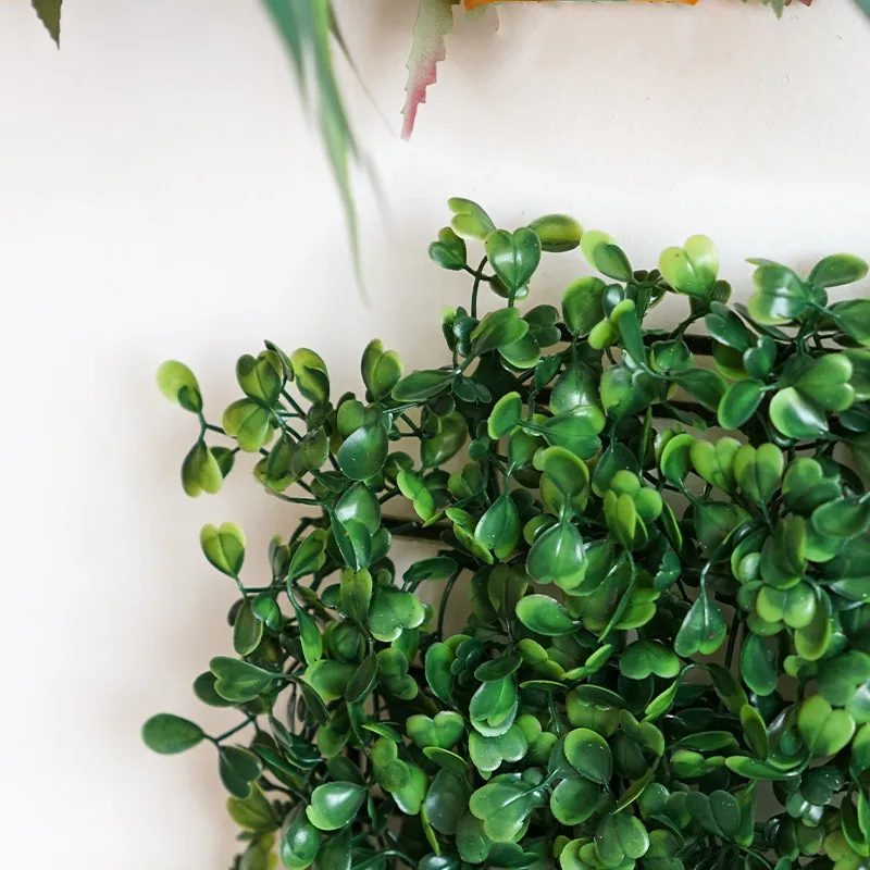 40cm Simulation Plant Number Hang Wall Decoration Birthday Wedding Party Background Artificial Green Leafs Plastic Baby Shower