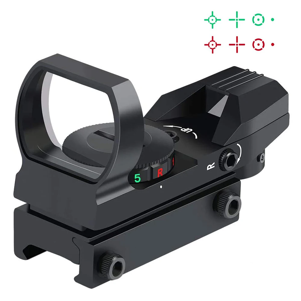 

Tactical Red Green Dot Sight Scope 11mm/20mm Dovetail Riflescope Reflex Optics Sight for Airsoft Hunting Rifle Gun