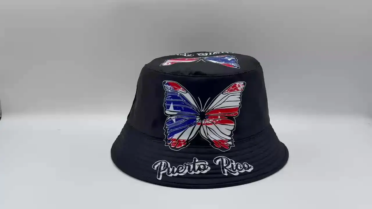 Панама с верхним флагом Пуэрто-Рико национальные флаги бабочки рыбацкие шляпы