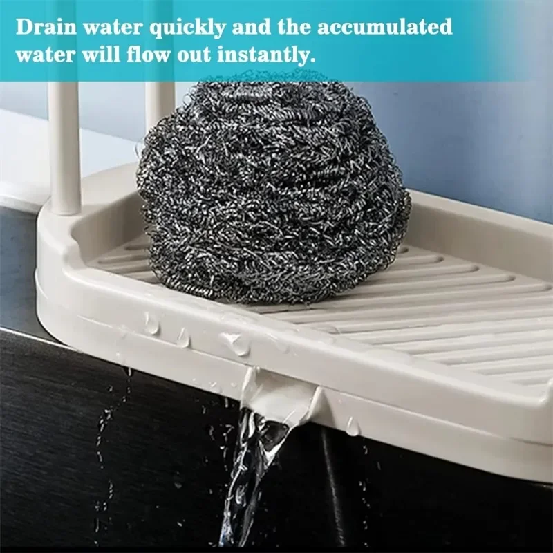 1PC Kitchen Rag Drain Stand Sink Drainage Shelf Sink Drain Storage Basket Sponge Storage Kitchen Accessories Kitchen Sink Holder