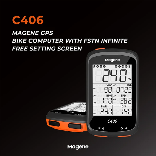 Magene C406 – compteur GPS de vélo C406Pro, compteur de vitesse sans fil  intelligent, étanche, odomètre Stra