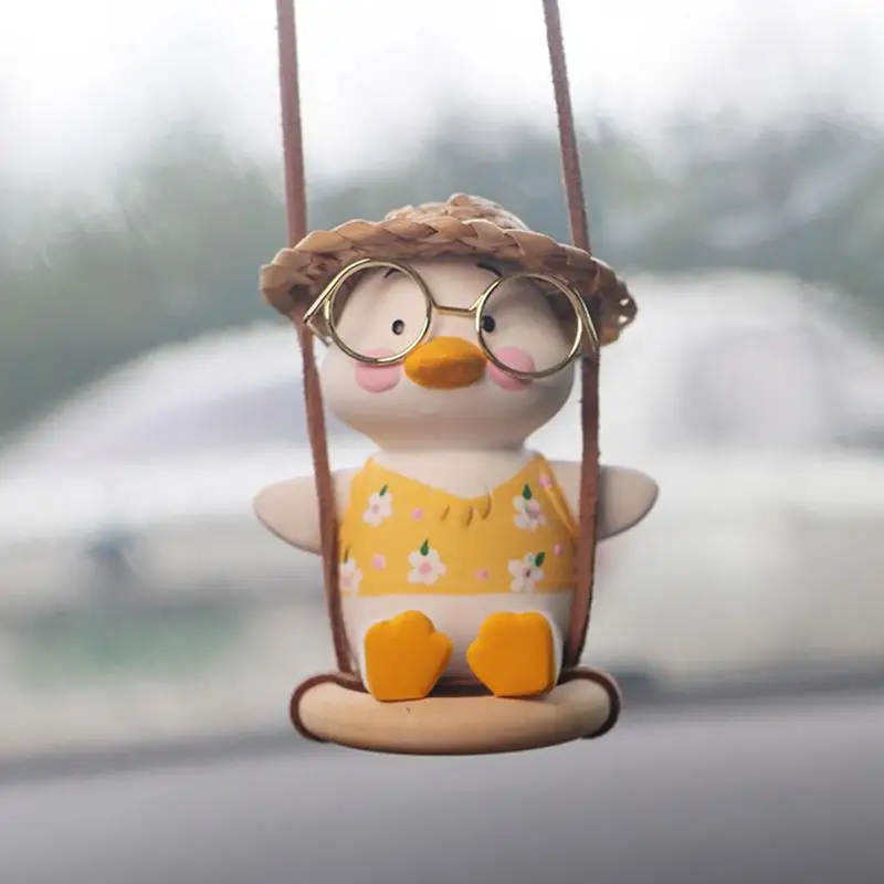 

Автомобильное зеркало заднего вида, подвесные украшения, маленькая утка, милая подвеска в виде зеркала заднего вида с рисунком аниме для подростков и взрослых