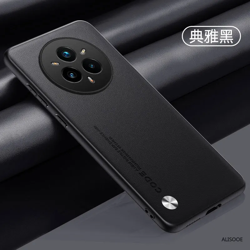 Luxury Plain Leather Protective Phone Case - Premium Cover