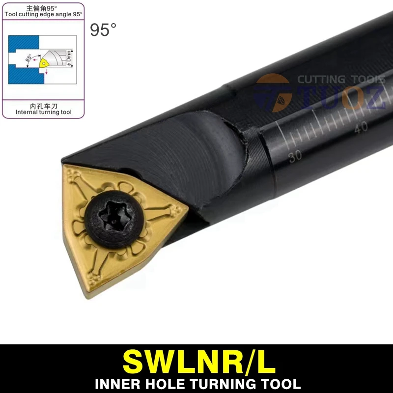 

TUOZ S16Q- S18Q- S20R- SWLNR08 SWLNL08 16 18 20 MM Internal Turning Tool S20R-SWLNR08 S20R-SWLNL08 CNC Holder Lathe Cutter Shank