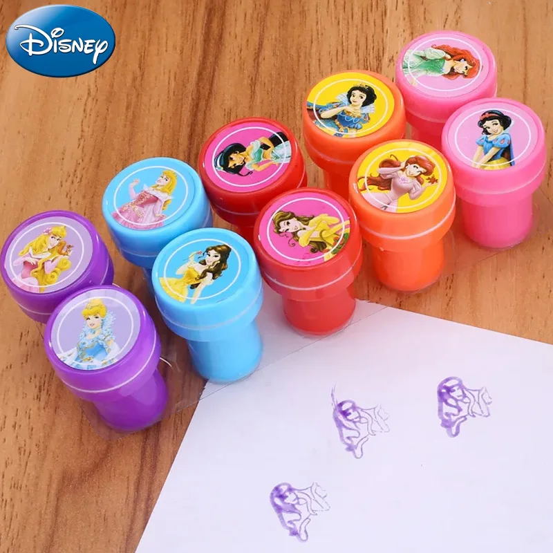 10pcs Disney Princess Frozen Elsa Children Stamp Party Gift Anna Elsa Snow White Stamp for Girls Kids Birthday Gift