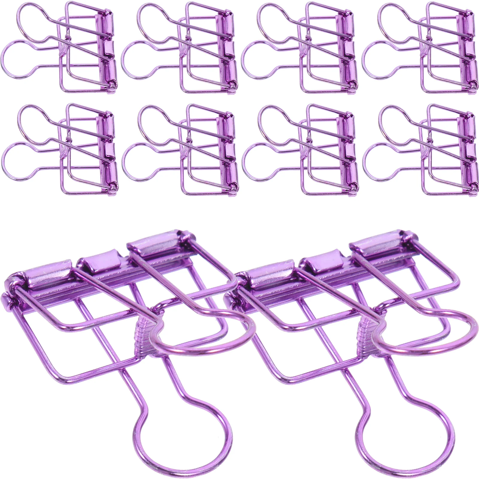 

10 Pcs Elliot Folder Paper Clamps Medium Trumpet Stationerys Small Oversized Giant for Students Metal Bulk Use