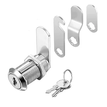 16/30mm Cam Lock Set Door Cabinet Mailbox Drawer Cupboard Locker Zinc Alloy Cylinder Cam Lock With 2 Keys Furniture Hardware 1