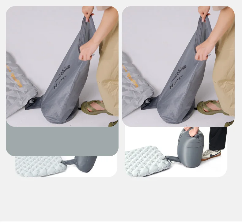 Naturehike 2024 Neue Aufblasbare Tasche Ultraleicht Schnelle Inflation Für Camping Matte Klapp Tragbare Wasserdichte Outdoor Camping Airbag – Detail 4