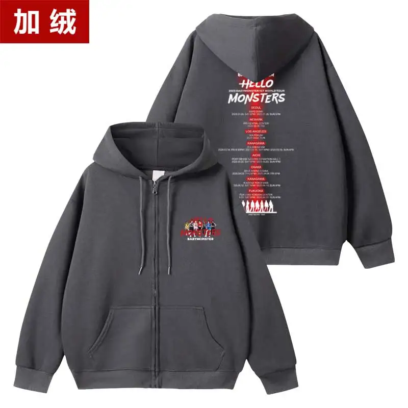 BABYMONSTER Concert Hello Monsters Hoodies Men Women Fashion Loose