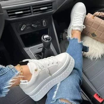 Women Fashion Casual Vulcanized Shoes Woman Outdoor Walking Shoes Female Breathable Wedge Heel Sneakers Shoes Zapatillas Mujer 1