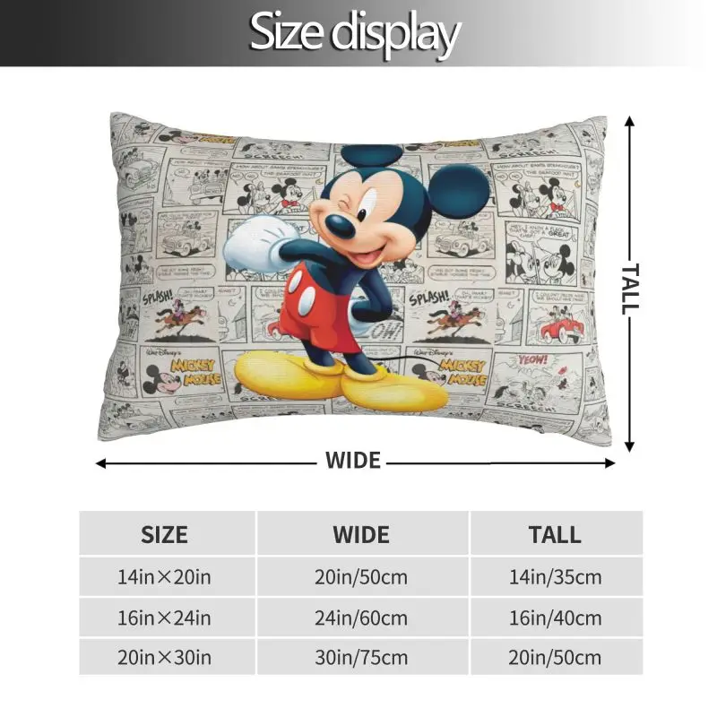 Custom Mickey Mouse Minnie Anime Throw Pillow Covers Cushions Cover for Bed Sofa Rectangle Pillowcase 3