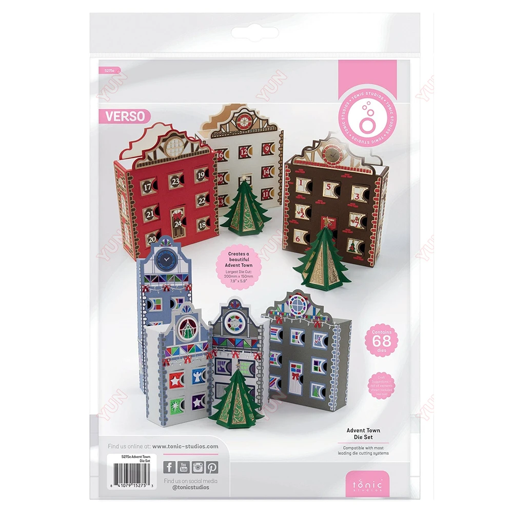 

Metal Cutting Dies DIY Scrapbooking Christmas Advent Town Die Set Box Photo Album Album Paper Card Embossed Handmade