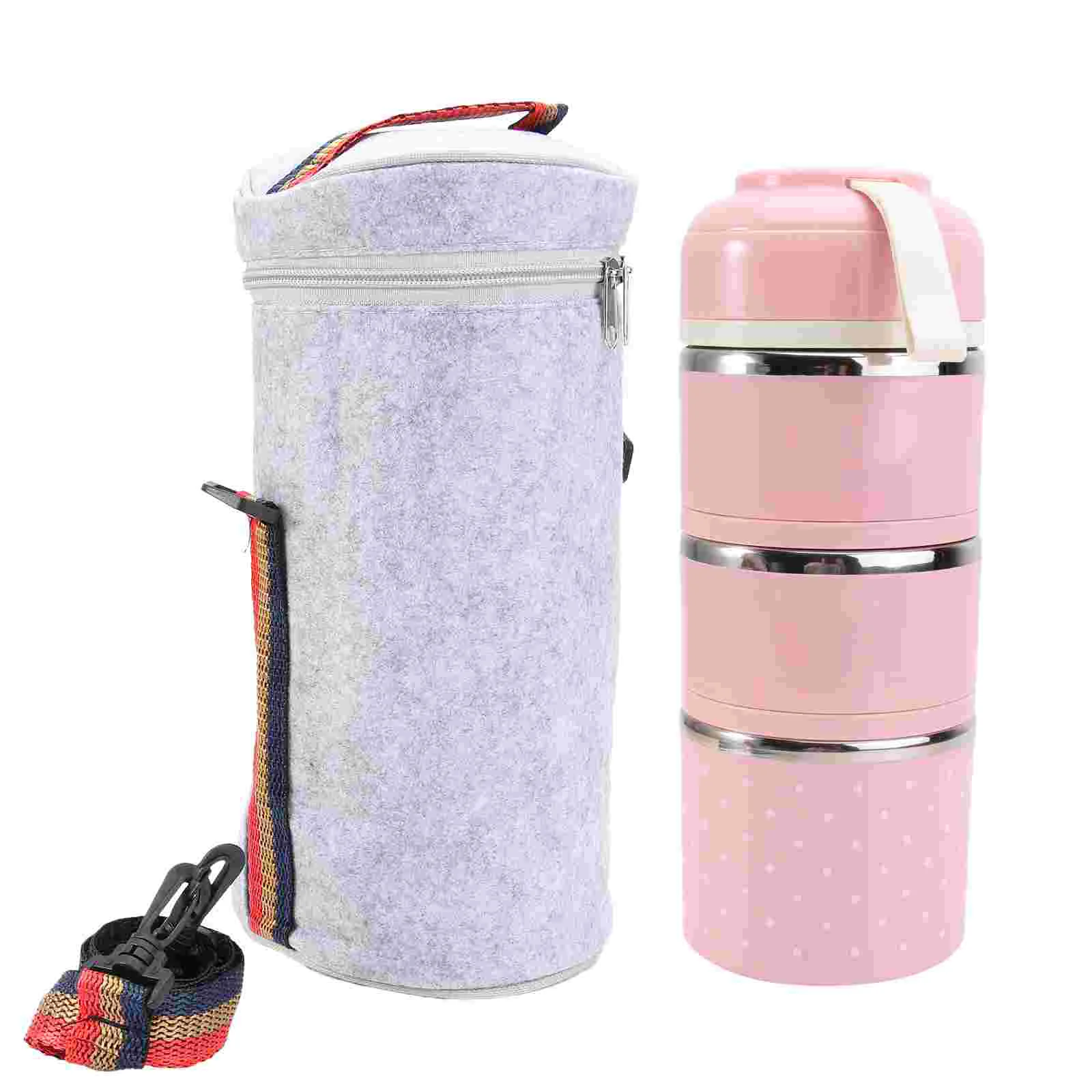 

Bento Microwave Safe Stainless Steel Vacuum Hot Container with Bag Leak Proof Thermal Soup for Men