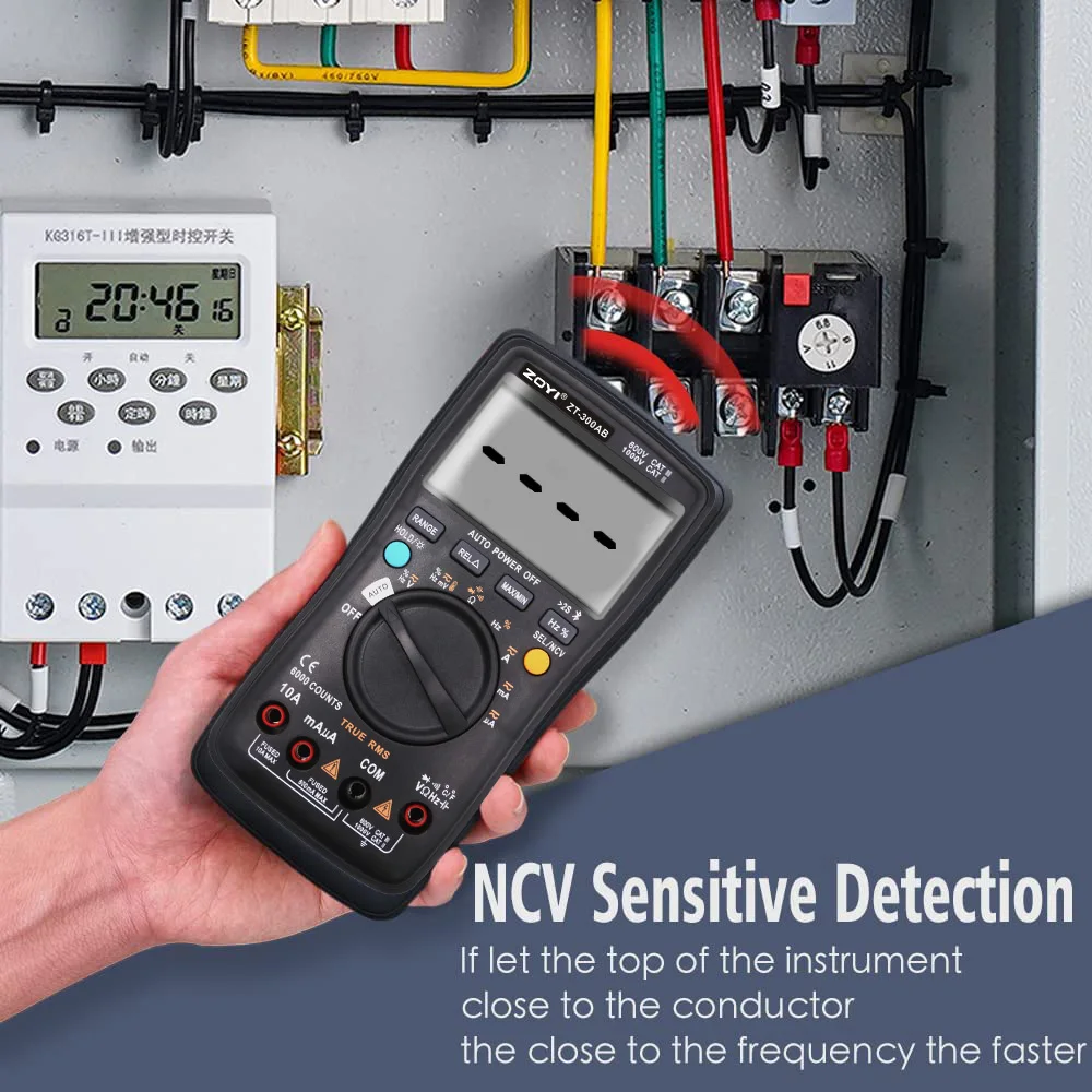 ZOYI Bluetooth APP Intelligent ZT-300AB intelligent digital high-precision multimeter anti-burn curve data monitoring intelligen digital multimeter