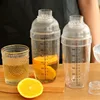 700ml Plastic Cocktail Shaker Bottles Fruit Juice Milk Tea Beverage Mixer Home Bar Utensils Wine Barware Transparent Drink Mixer 2