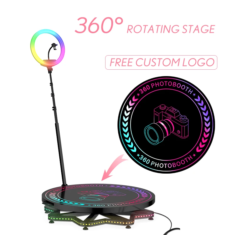 360 사진 부스 자동 사진 부스 기계, 비디오 카메라 사진 부스, RGB 조명, 다채로운 디자인