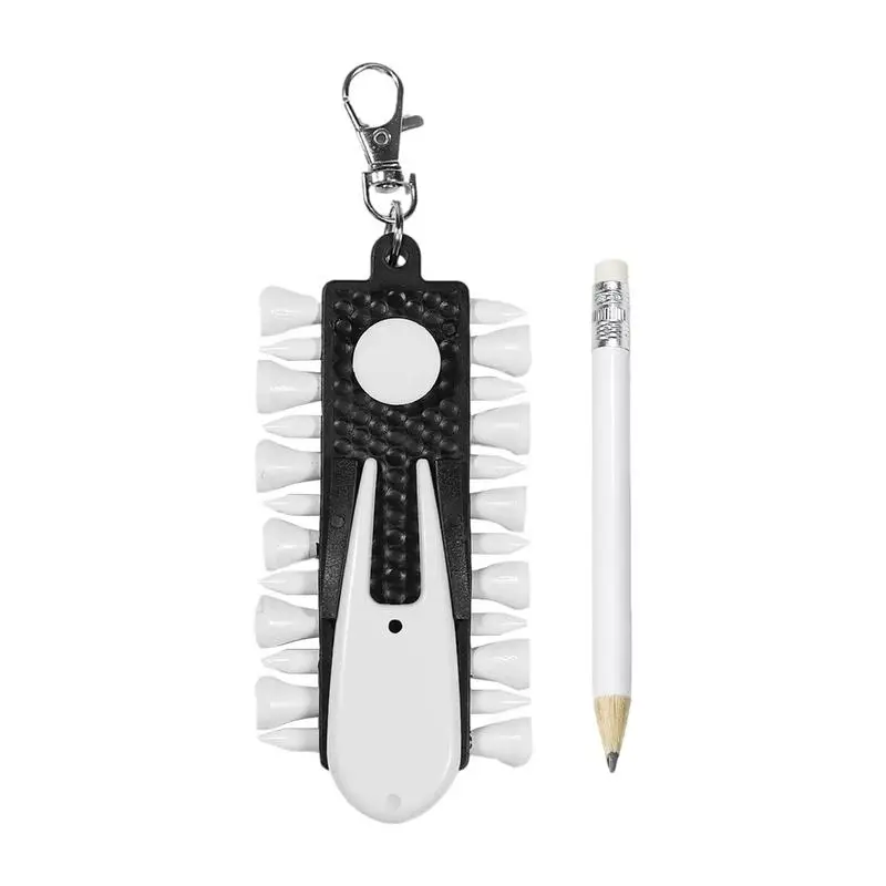 

Golf Divot Tool Clip 12 Ball Studs Design Golf Repair Tool Keychain Golf Ball Marker With Score Pen Green Repair Fork Magnetic