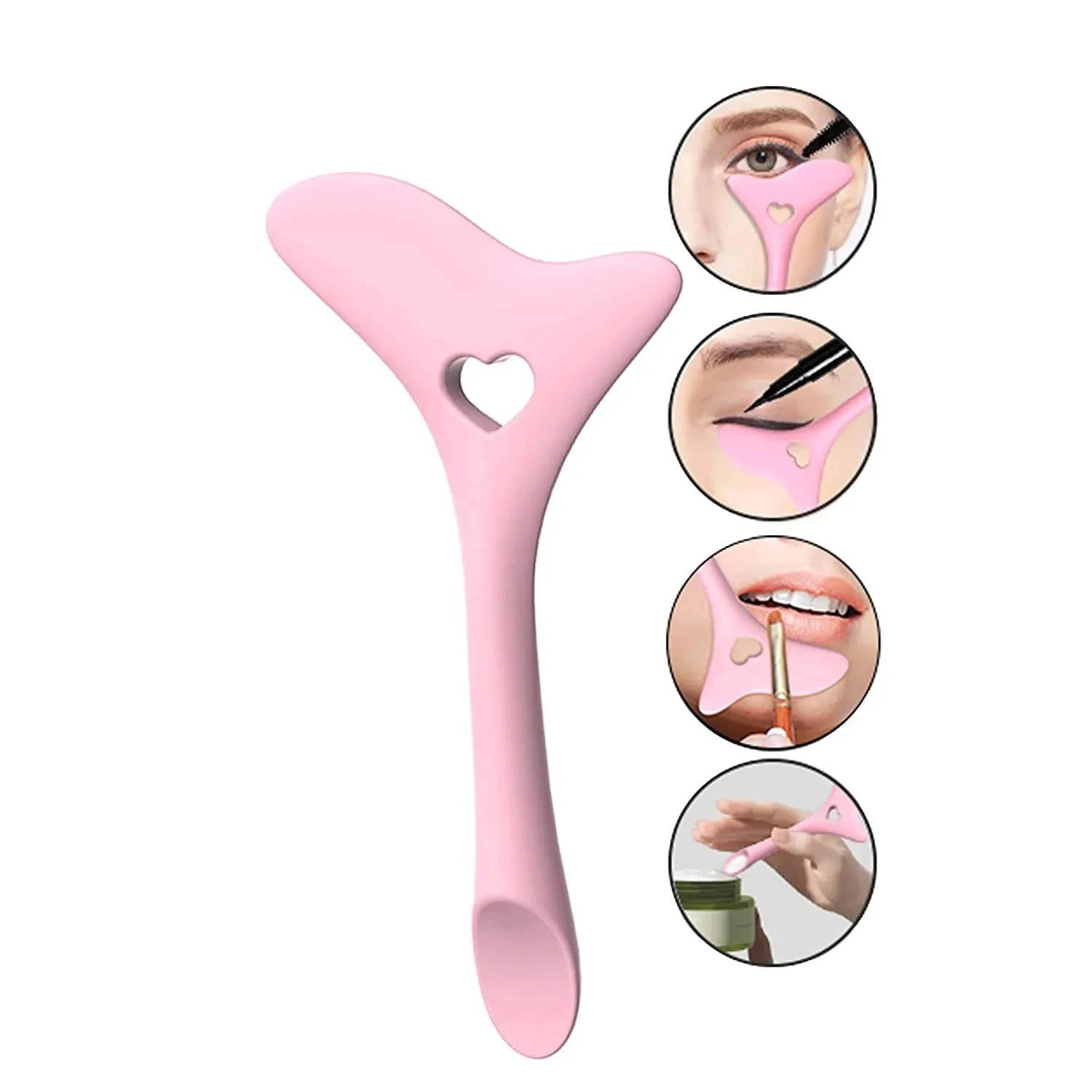 Silicone Eyeliner Stencils Wing Tips Marscara Drawing Lipstick Wearing Aid Face Cream Mask Applicator Makeup Tool Resusable