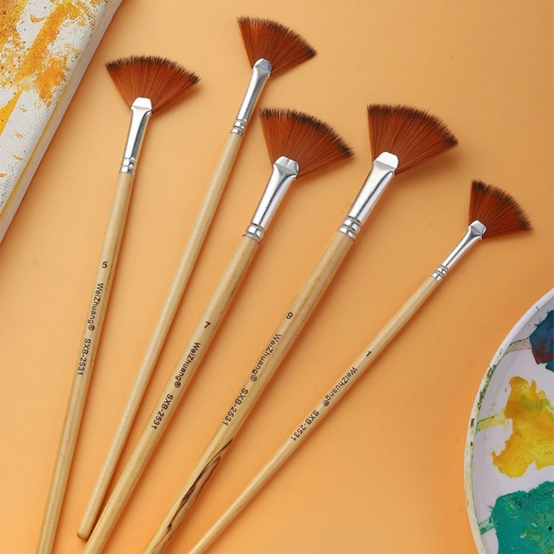 Pincel punta abanico, pincel profesional acuarela para