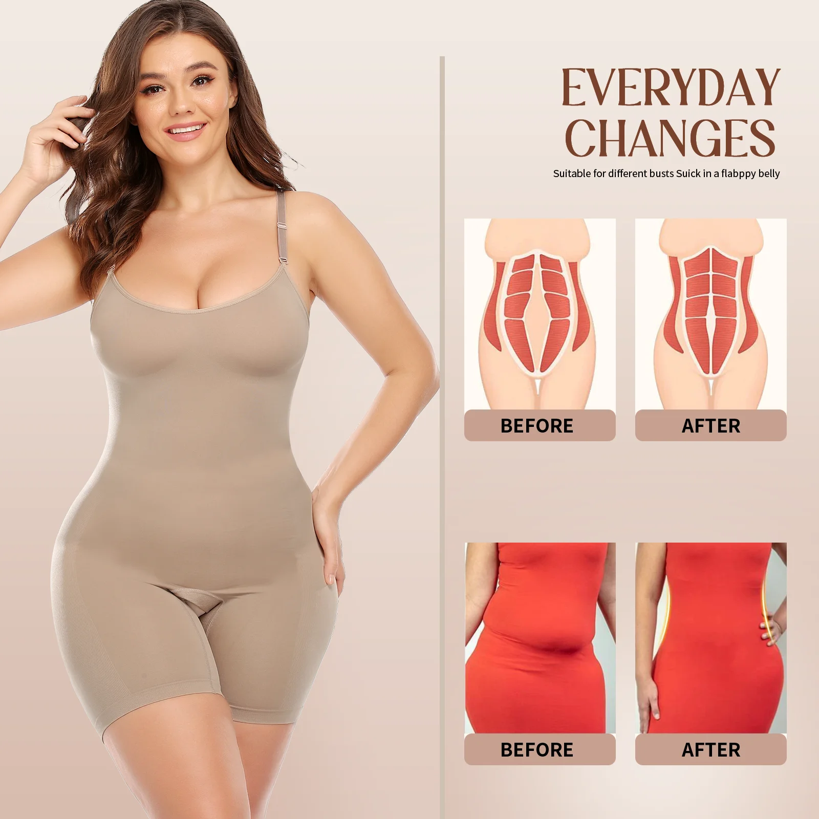 Women Body Shaper Waist Trainer Fajas Colombianas Women&rsquo;s Shapewear Slim Body Shaper Shaping Stomach Bodysuit Waist Trainer Slimming Hip Lift Sexy Girdle