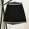 Pleated Motion Skirt Women Summer Middle Waist Slim A Line Skirt Shorts Female Korean All-match Casual Fashion Black 4