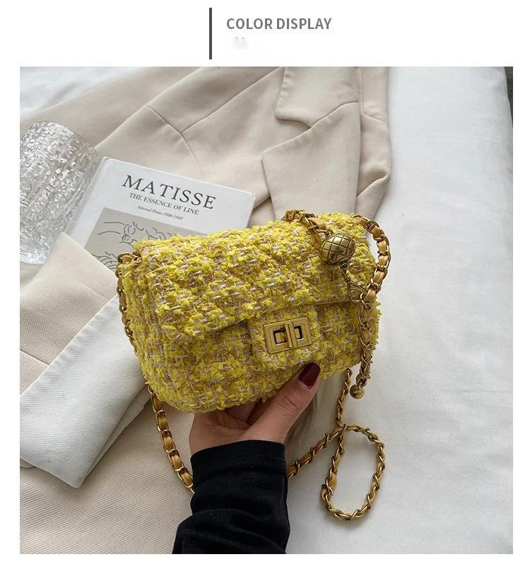 Nuovo vento profumato di lana autunno inverno nuova mini borsa a tracolla a forma di canapa e cotone da donna carina_voghion.com