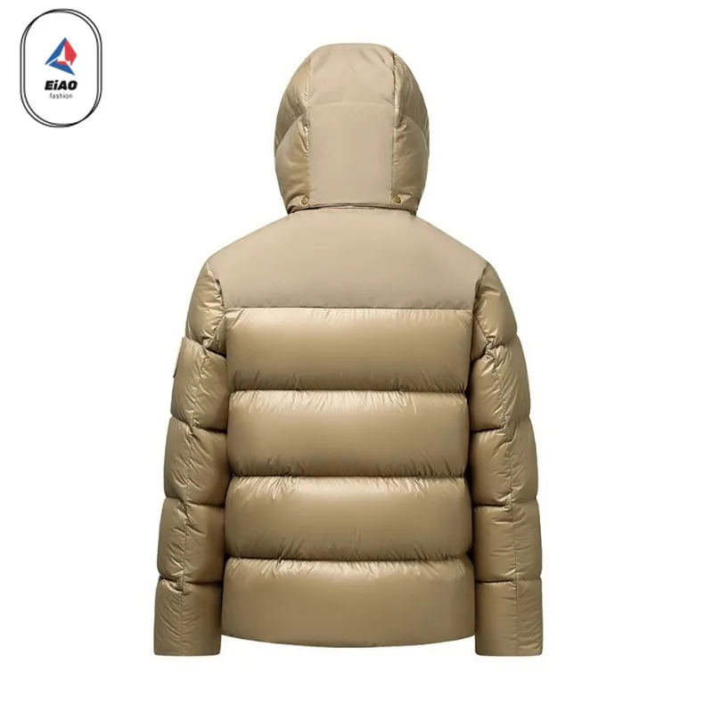 EIAO Winter Light Luxury Down Jacket Men Women Ultra-light 95% White Duck Down Padded Coat Outdoor Hiking Windproof Warm Puffer