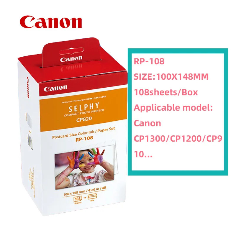 5 inch KL36IP 3 inch KC-36IP KC18IS KC18IL 6 Photo Paper RP-108 KP-108 Suitable for CP1300 CP1200 CP910 color photo paper printer