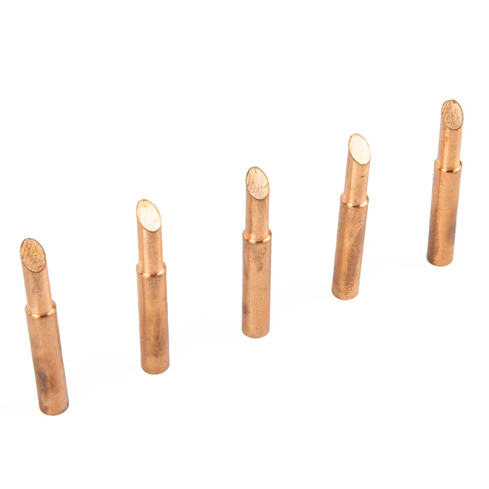 

Soldering Iron Tip Solder Tip 900M-T-5C Lead-free Pure Cupper Red Copper Solder Tip Welding Workshop Equipment