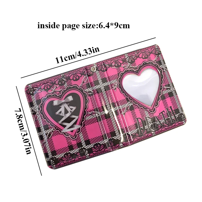 Ins Dark Cool 3 Inch Mini Photo Album Ins Korea Style Idol Star Chasing Storage Book Heart Hollow Collect Book binder Album