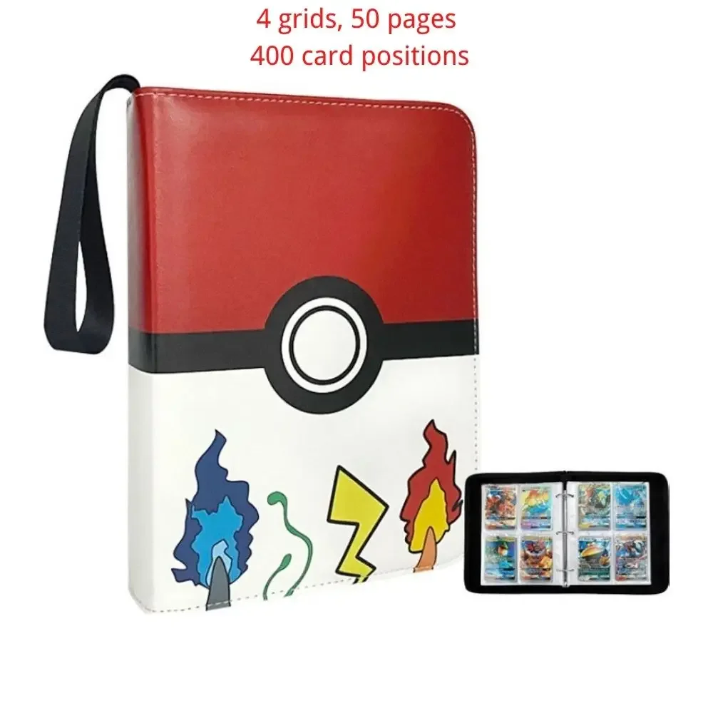 Trading Card Binder para Pokemon Cart&atilde;o Cole&ccedil;&atilde;o Titular do livro personalizado 50 mangas 400 bolsos