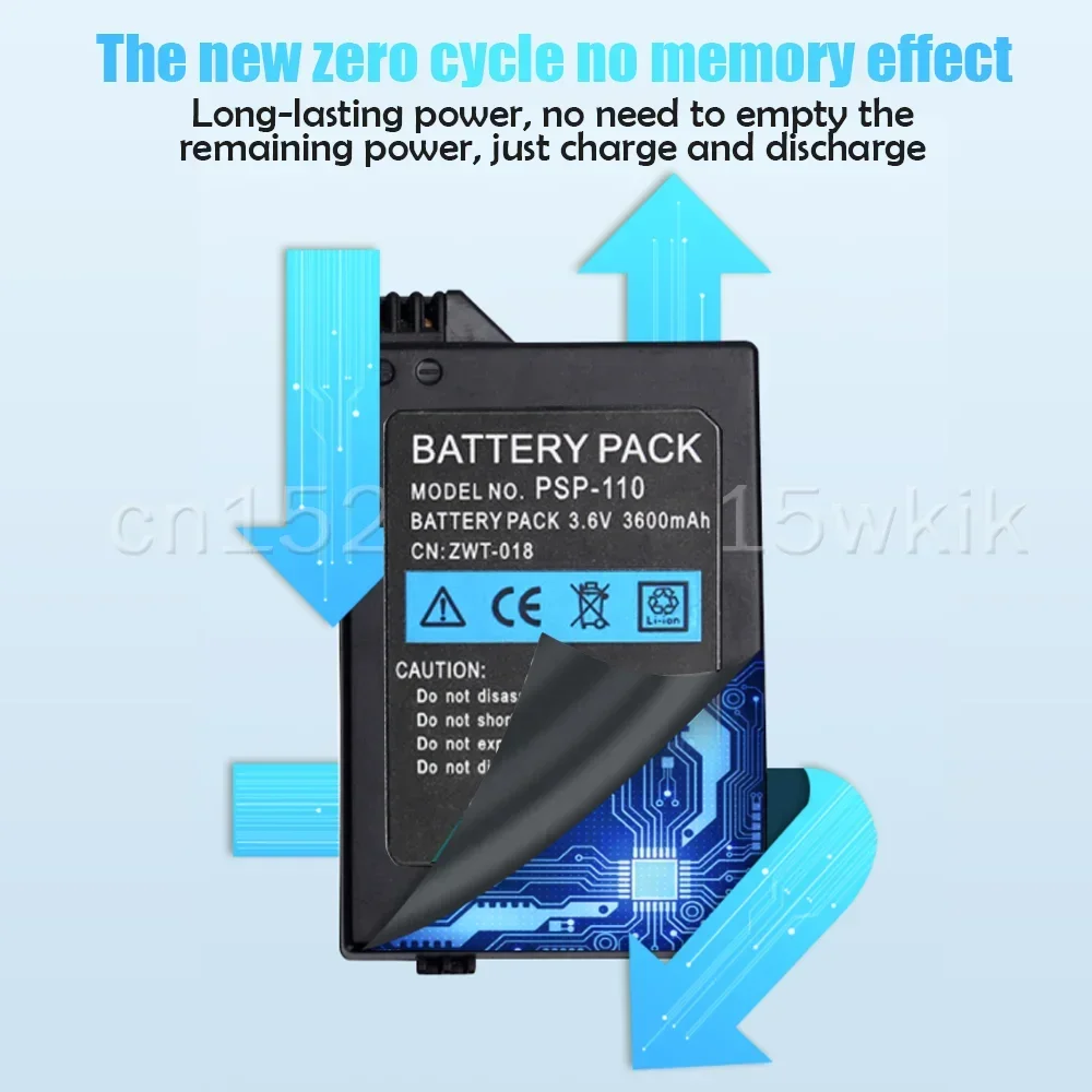 Rechargeable Lithium Batteries 3.6V 3600mAh Battery Pack For Sony PSP 2000 3000 PlayStation Portable Console