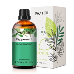 PHATOIL 30ml Aromatherapy Essential Oil Blend - Lavender, Eucalyptus, Vanilla, Sweet Orange Fragrance for Diffusers, Candles, and DIY Soap (Peppermint)