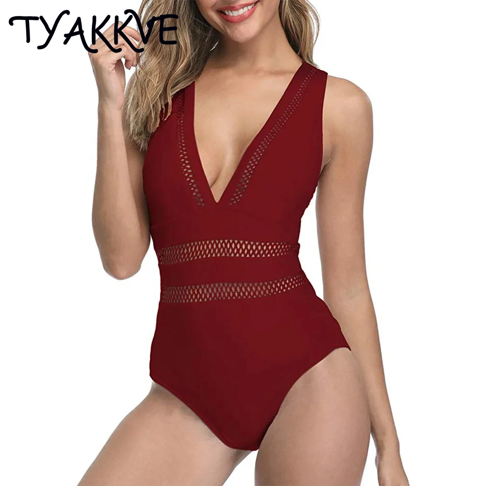 

TYAKKVE Women Swimwear Sexy One Piece Stripe Plus Size Dress Push Up Bathing Suit Tankini Swim Suit Dress Vintage Monokini Beach