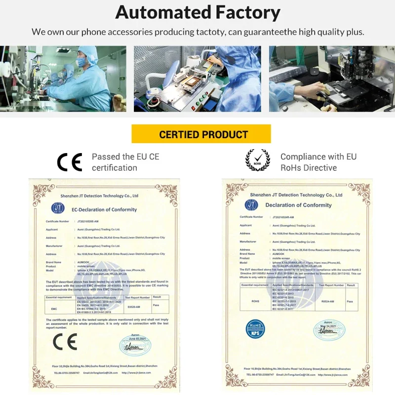 High-Quality IPS LCD Screen with Touch Digitizer Assembly and Frame