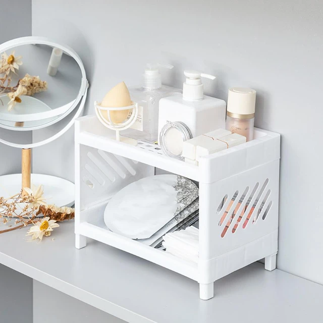 Organizador de almacenamiento de plástico de diseño apilable para cocina y  baño - China Organizador de almacenamiento y soporte de almacenamiento  precio