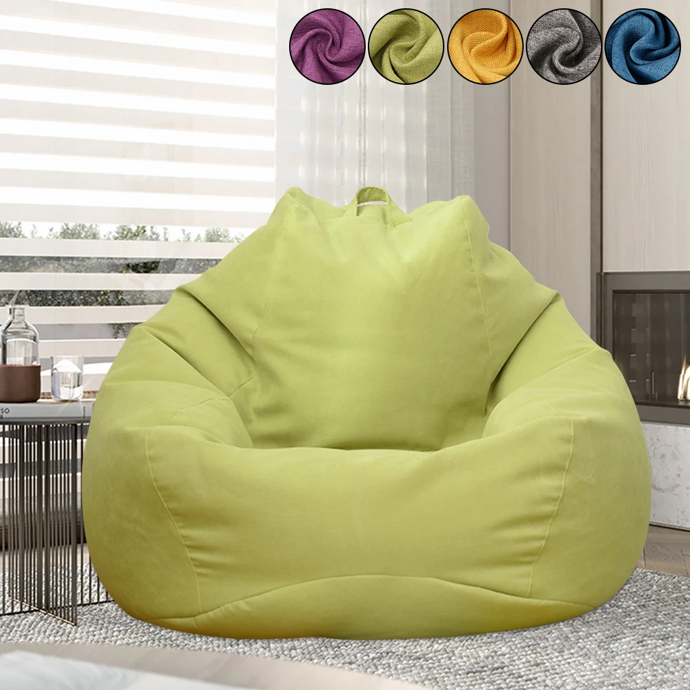 Bean Bag Chair Sofa Cover Lazy Lounger Cushion Case Couch Seat Cover No  filling