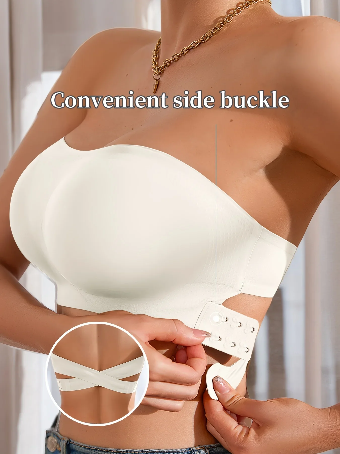 1Pc Removable Padded Soft Ice Silk Traceless Women Brasseries Wire Free Seamless Bra for Women Strapless Bra