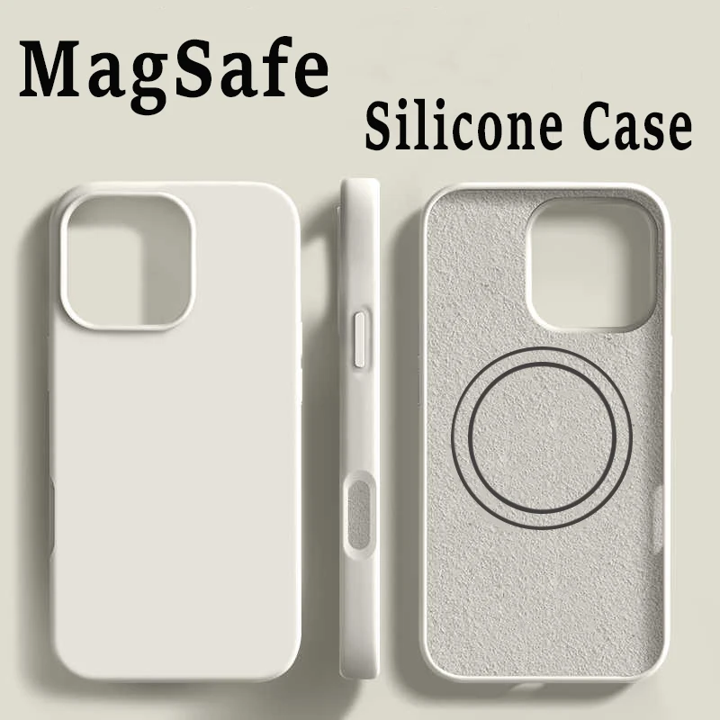 Für Magsafe Original Magnetische Fall Für iPhone 16 15 14 13 Pro Max Plus Drahtlose Lade Fall Officia Flüssigkeit Silikon Telefon Abdeckung