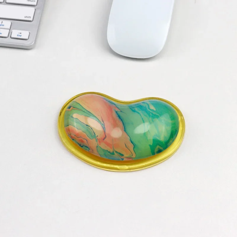 Quality Wavy Comfort Gel Computer Mouse Hand Wrist Rests Support Cushion Pad,Fashion Silicone Heart-shaped Wrist Pad