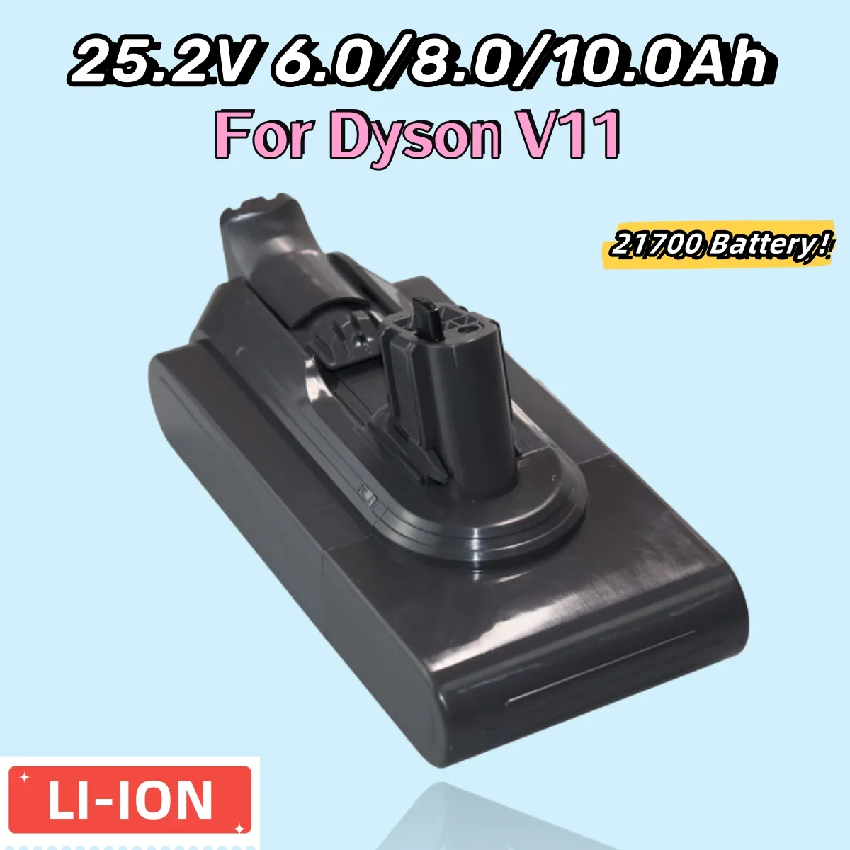 

25,2 в 6,0/8,0/21700 Ач Аккумулятор подходит для пылесоса Dyson V11 литий-ионная сменная батарея
