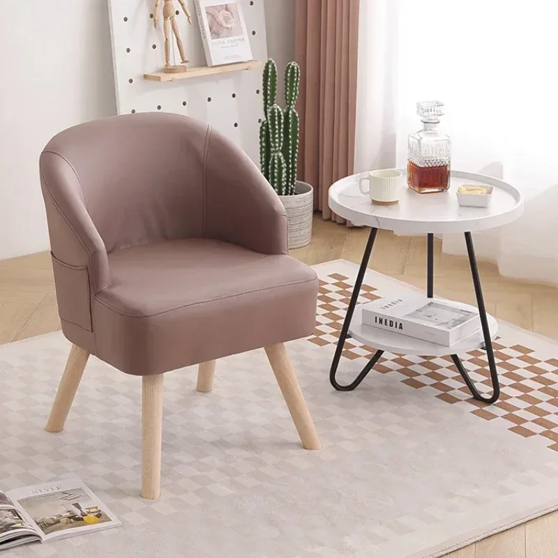 Small Leisure Single Sofa Chair Living Room and Bedroom Seat Balcony Reception Chair Hotel Lounge Cozy Guest Seating