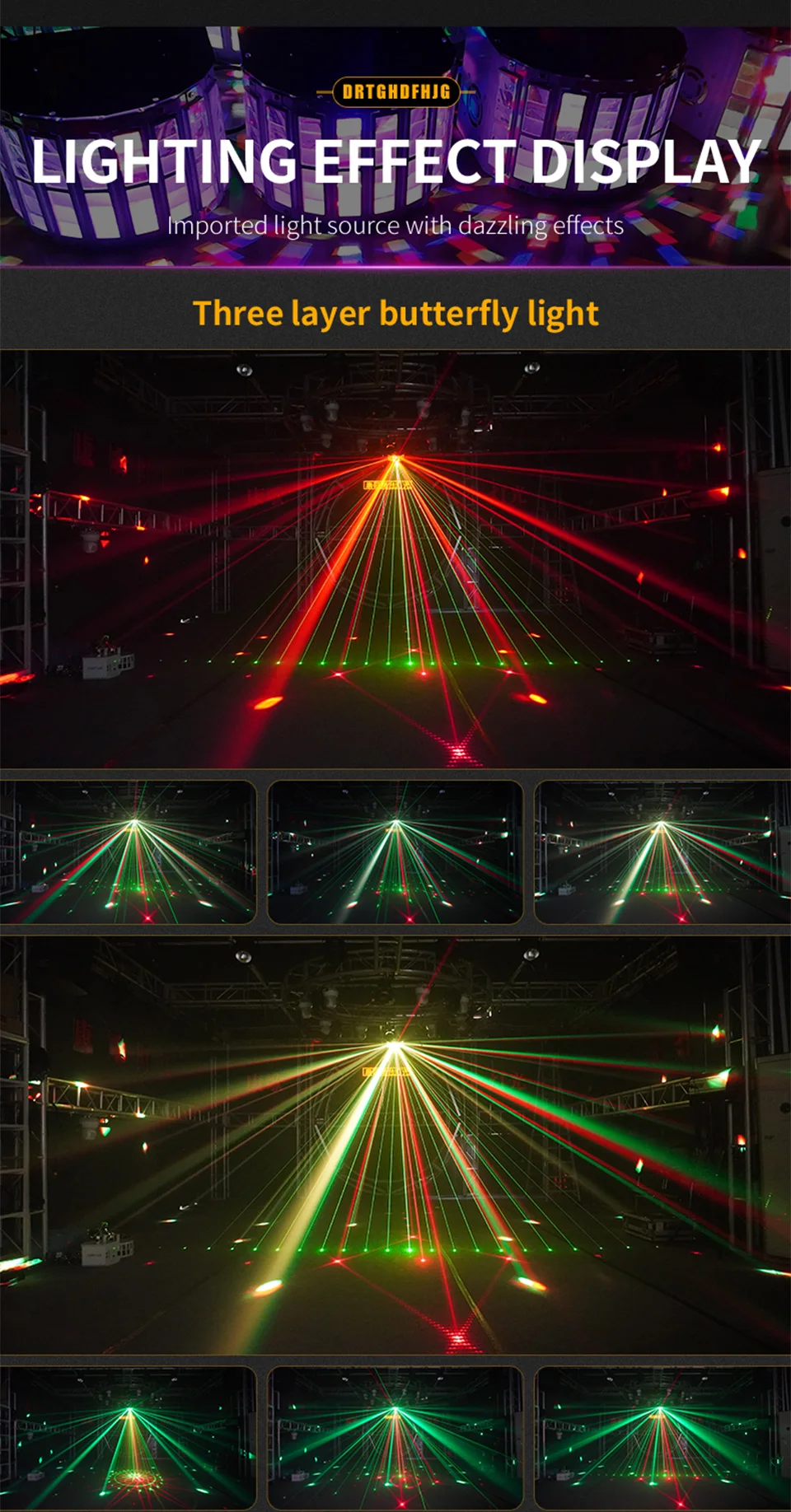 Led Butterfly Laser Light Butterfly Light Laser DMX DJ Laser Projector 4in1 DMX