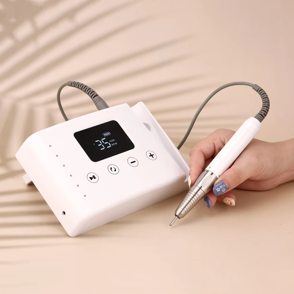 2-in-1 Portable Desktop 85w Brushless Nail Drill Machine Electric 35000rpm Drill with Drill Bits Set Manicure 35K 2